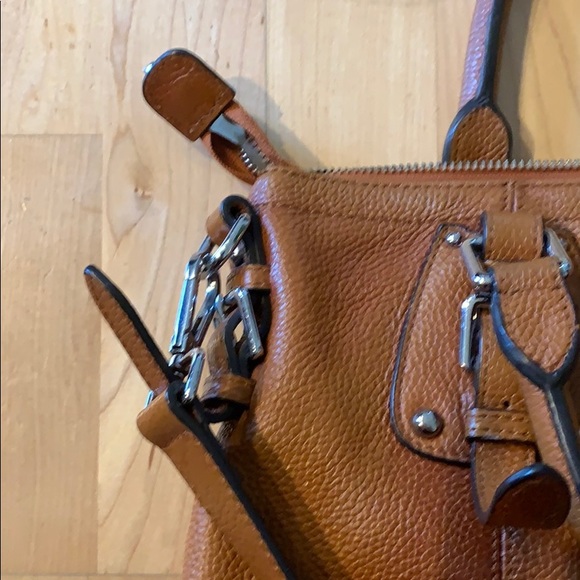 Natural toned leather tote, satchel crossbody bag. - Picture 3 of 6